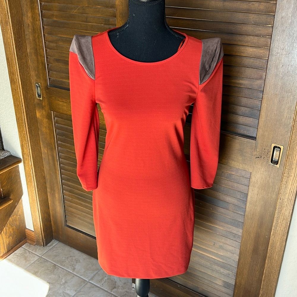 Stephanie Horne Boutique Burnt Orange dress Size S NWT